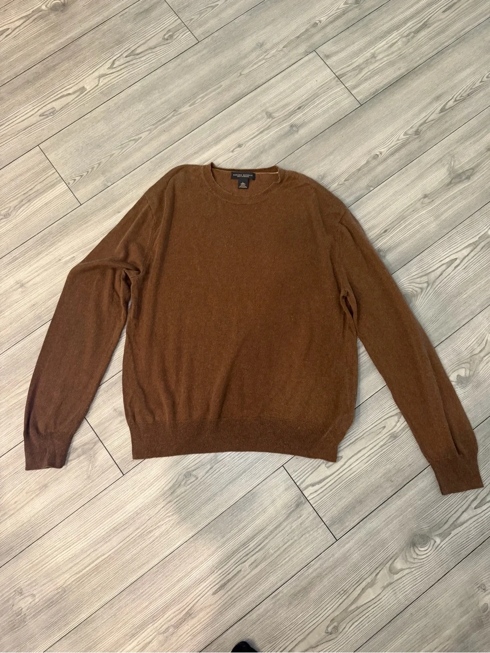 Banana Republic Men's Brown Crewneck Sweater Silk Cashmere Size Large